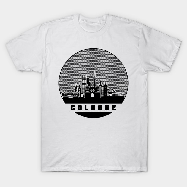 Cologne Germany Skyline T-Shirt by travel2xplanet